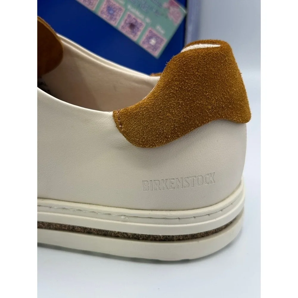 Birkenstock Bend‎ Low Leather Suede Sneakers Eggshell Cognac Brown